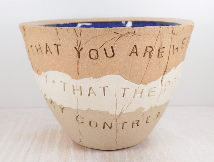 Quote Pottery Bowl