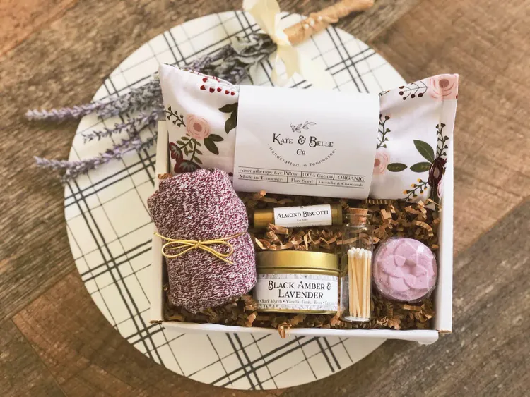 Self Care Gift Basket for Mom: New Mommy Care Package Pampering Gift Set  with Bath Accessories and Natural Skincare Products. Our Spa Day Kit for