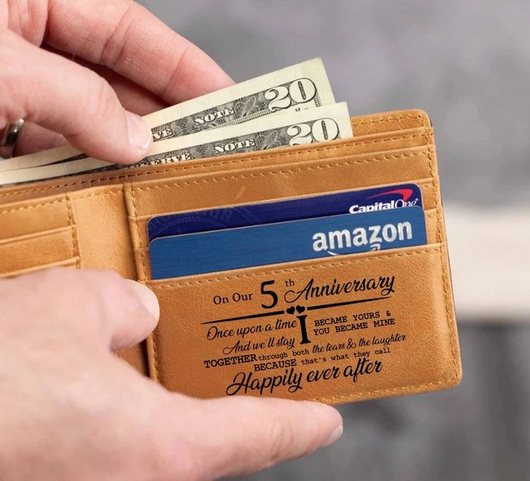 5th Anniverary A Time Wallet For Him