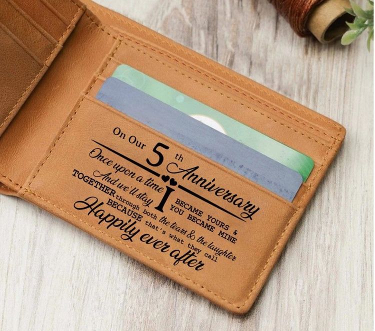 5th Anniverary A Time Wallet For Him