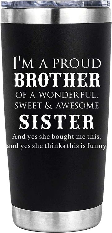 Awesome Brother Birthday Travel Coffee Mugs - Men, Unique Birthday