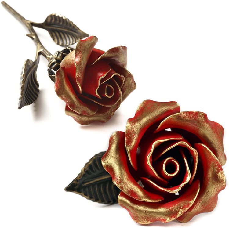 Hand Forged Iron Rose