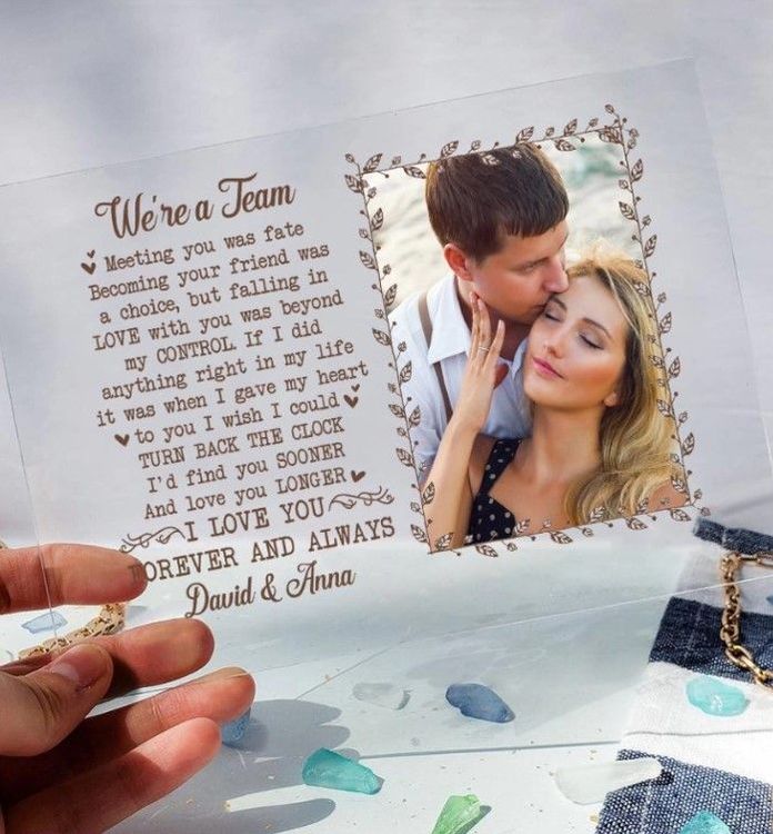 Custom We're A Team  Acrylic Plaque for Anniversary
