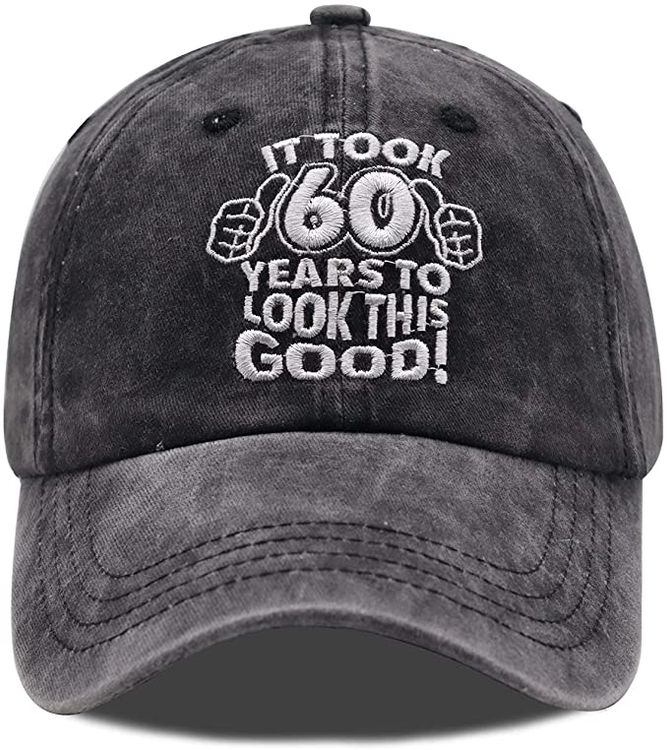 60th Birthday Gift Idea Baseball Cap Hat Vintage 60 Present keepsake for Women Men 