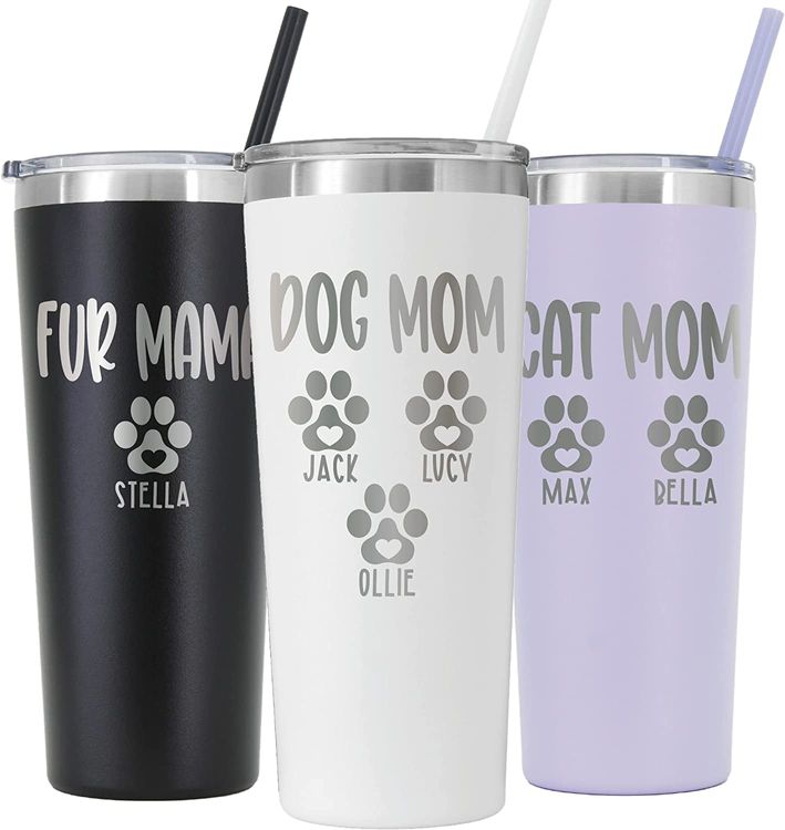 Funny Dog Mom Tumbler Cup, Personalized Dog Mom Christmas Gifts, Life Is  Better With Dogs Tumbler - Best Personalized Gifts For Everyone