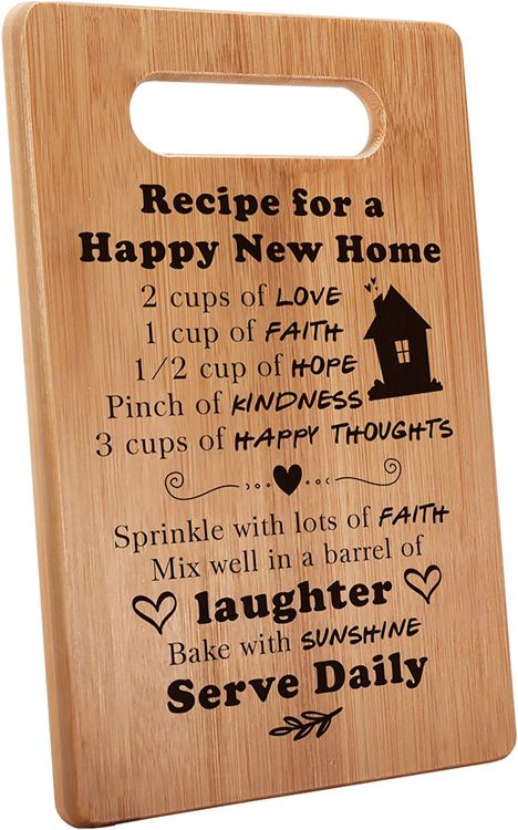 Chopping Board, Bamboo Cutting Board, Engraving Cutting Board, House  Warming Gifts For New Home, Kitchen Housewarming Gift New Home Gifts For  First Home New House Apartment, Gift For Couple, Chrismas Gifts, Halloween