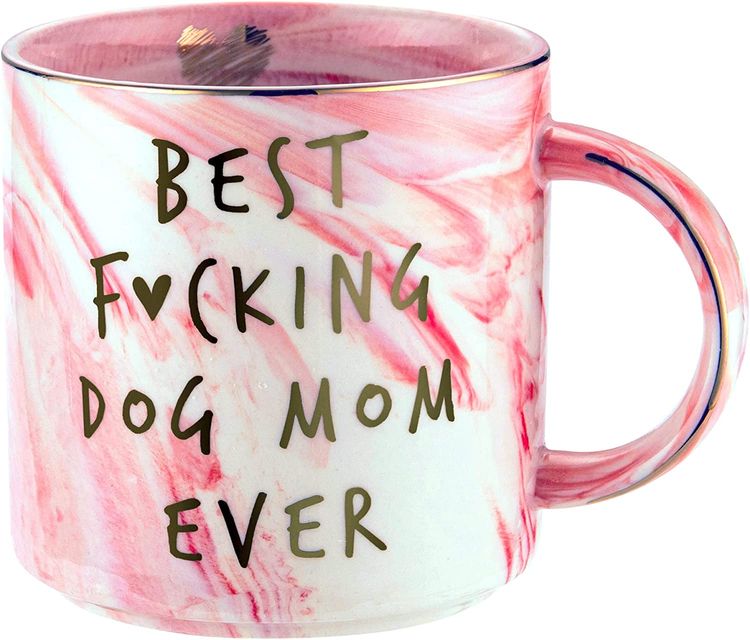 Best Mom Ever Pink Marbled Ceramic Coffee Mug