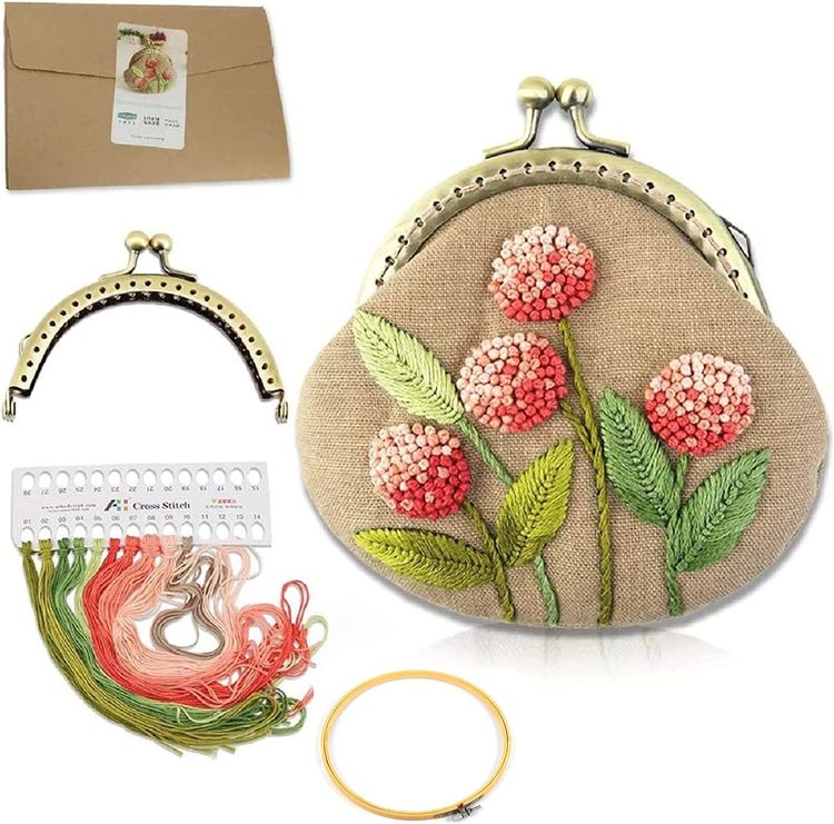 1 Set Embroidery Starter Kit Multipurpose DIY Delicate Patterns Embroidery  Christmas Pattern Cross Stitch Set for Beginn 
