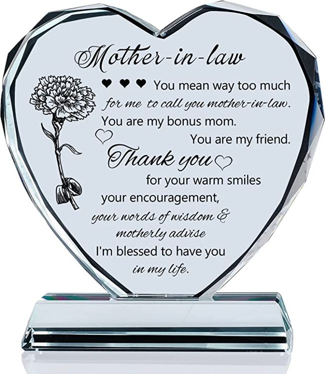  GIFTAGIRL Mother in Law, Mothers Day or Birthday Gifts -  Lovely Mother in Law Gifts with a Beautiful Message and Meaning, A Very  Unique Gift Idea for Any Occasion, and