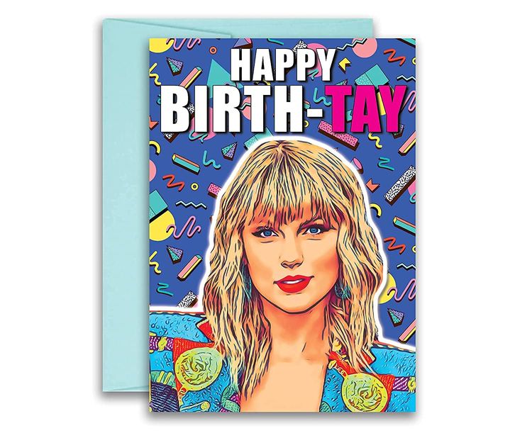 Funny Birthday Card Taylor Swift Inspired Taylor Swift Crying Feeling 22  Happy Birthday Greeting Card Tay Tay Bday 