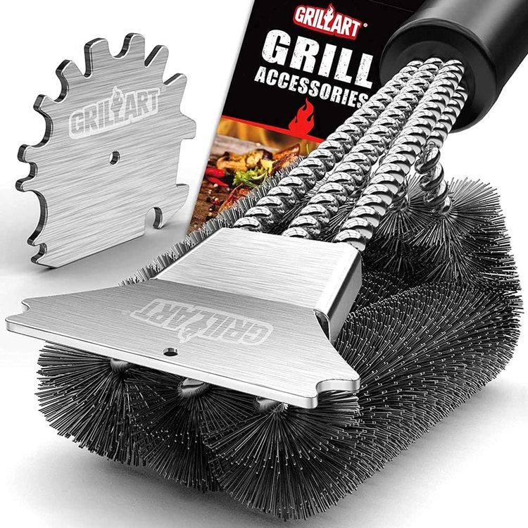 Grill Brush, Bristle Free Wire Combined Bbq Brush, 15grill