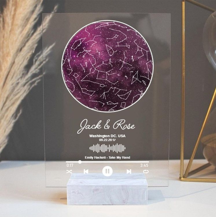 Beautiful Star Map Acrylic Plaque