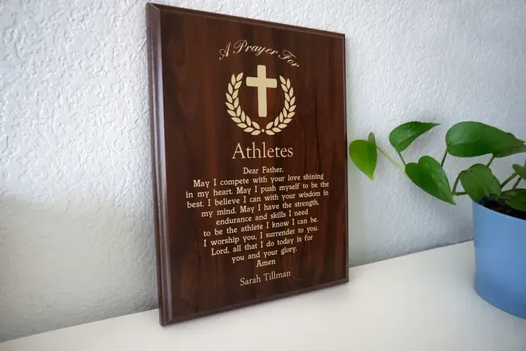 medium An Athletes Prayer Plaque 7471868568