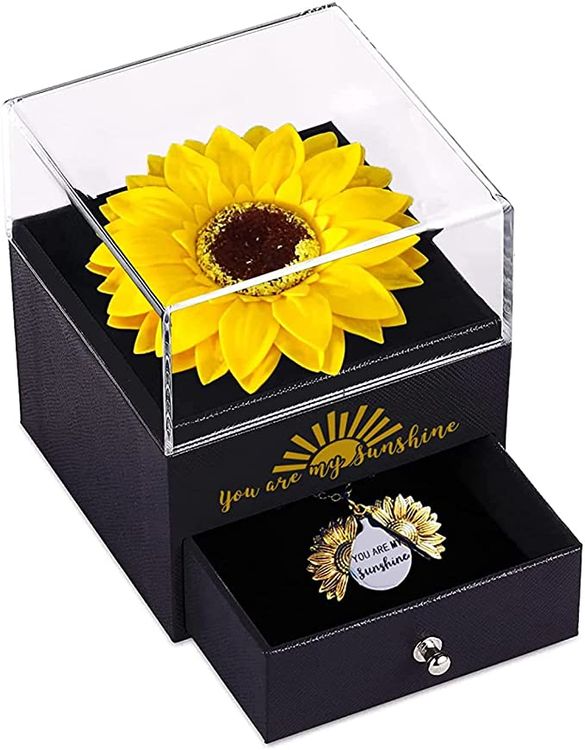 Sunflower Bracelets for Women Teen Girls Daughter Best Friend You're My Sunshine Initial Jewelry 18K Gold Chain Birthday Gifts for Her 
