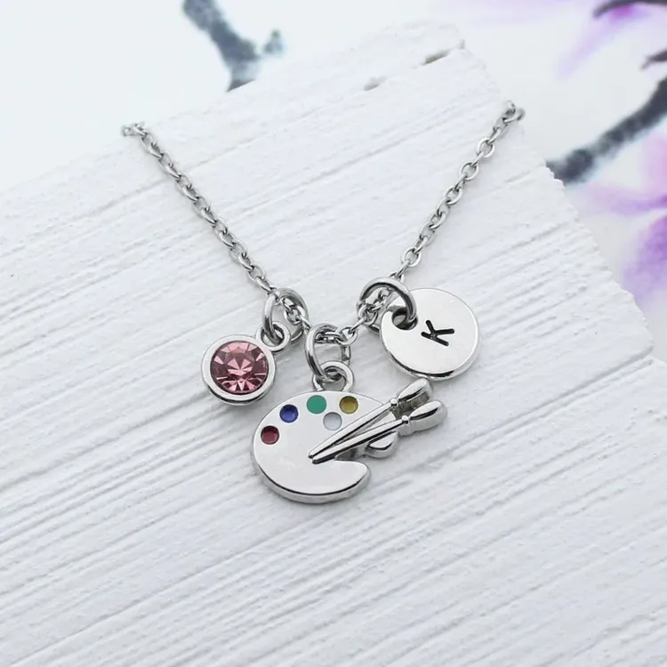 Gifts for Artists  Painters Palette Necklace Best Gifts for Artists o –  Dave The Bunny