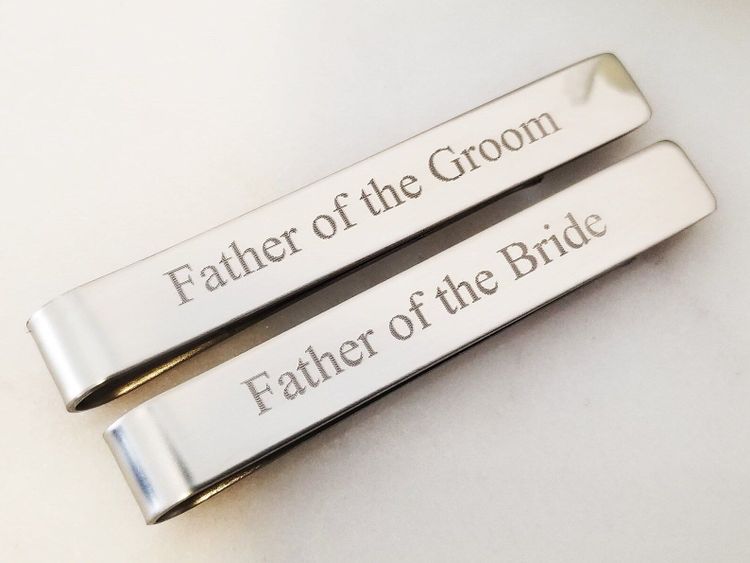 Dad Tie Clip Father of the Groom Gift Personalized Tie Clip 