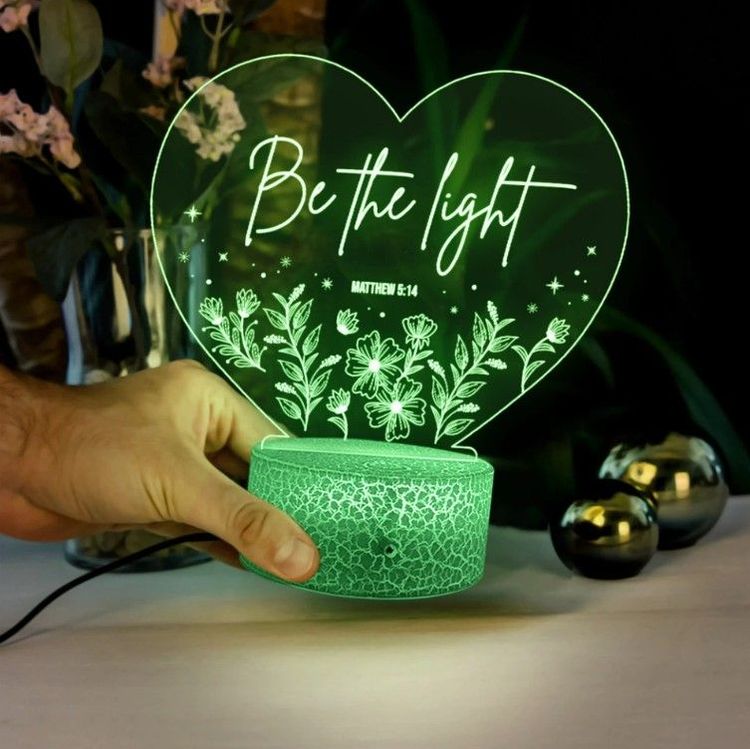 Christian Quote 3D LED Light