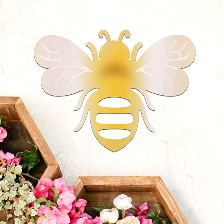 Bee wall art vinyl decal, bee happy, bee home decor, Don't worry be happy,  Bee wall decal, honey bee decor, bumble bee decor