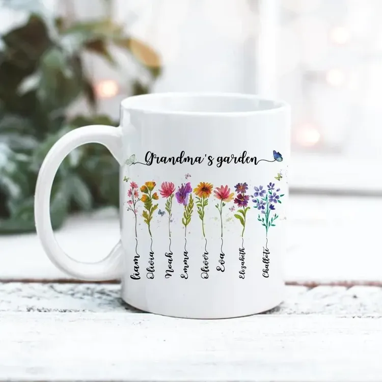 personalized mug, best mom grandma original design photo coffee mug