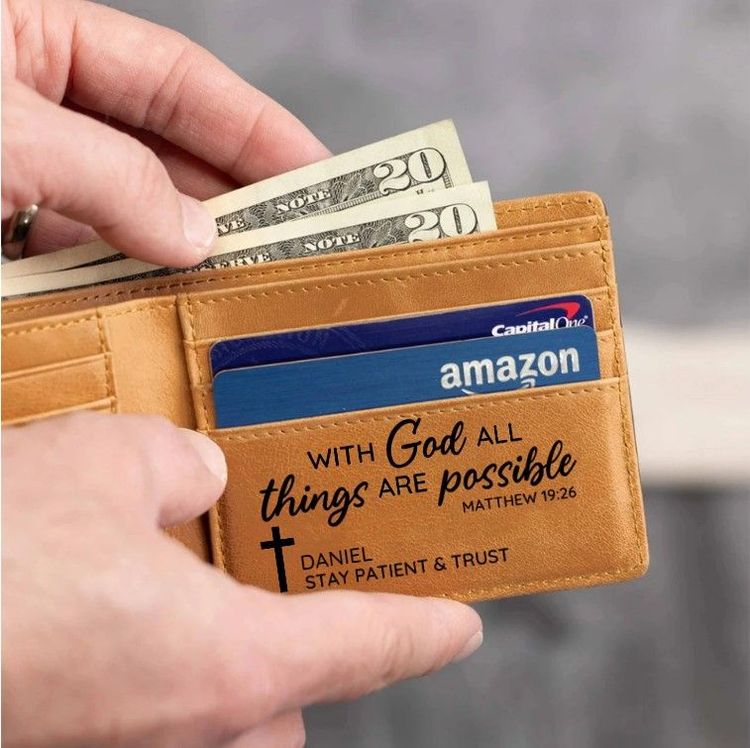With God All Things Are Possible Wallet
