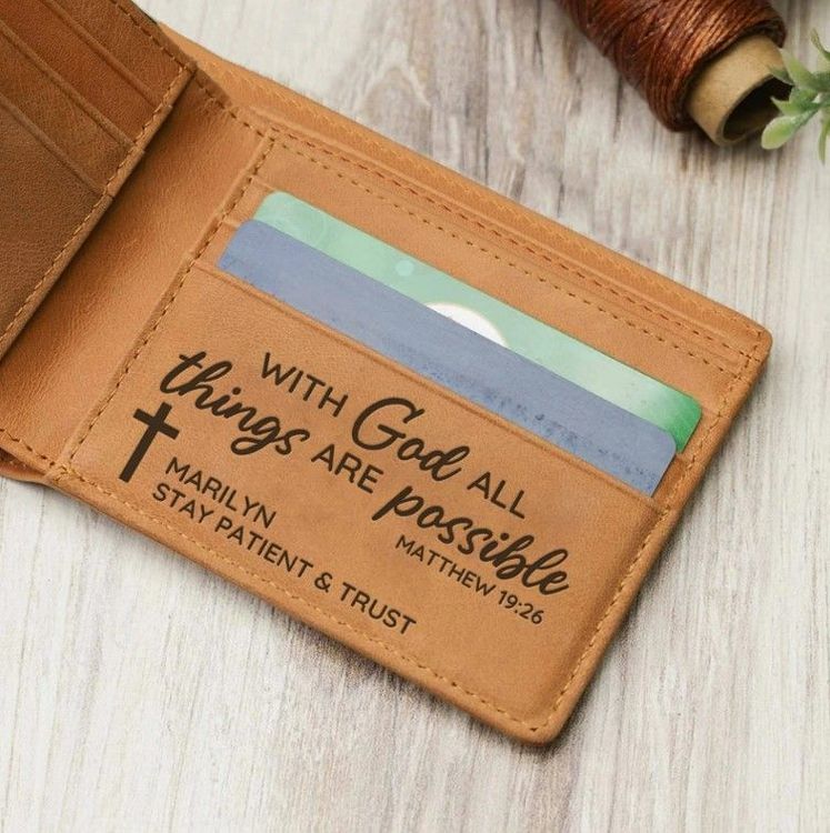 With God All Things Are Possible Wallet