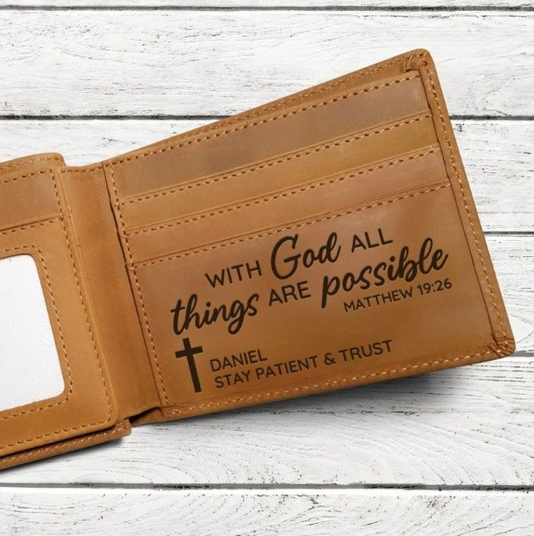 With God All Things Are Possible Wallet