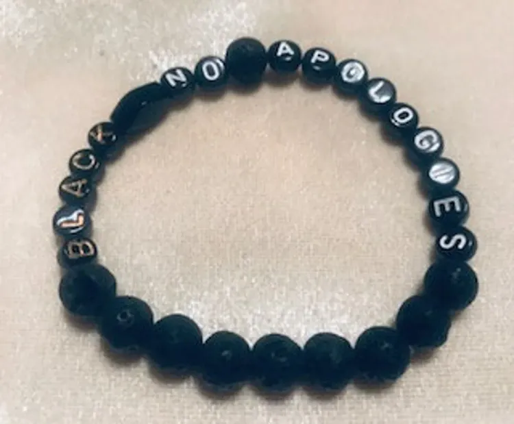 Black No Apologies Bracelet