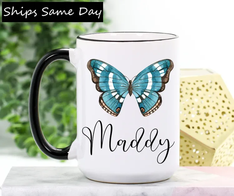 Butterfly Mug Blue