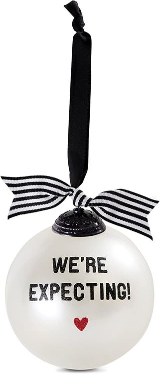 Company Expecting Glass Ornament