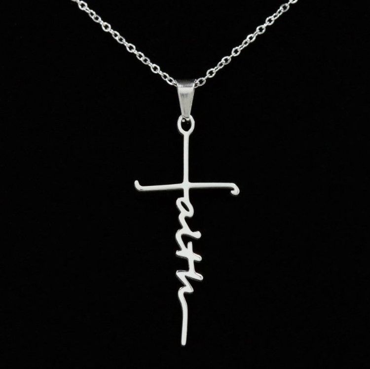 Personalized Faith Cross Necklace