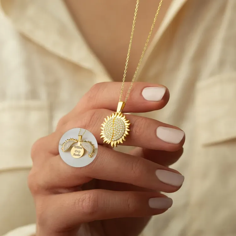 Custom Sun Pendant Necklace