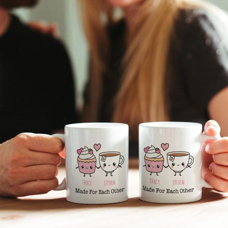 Customised girly aesthetic pink mug, Valentines day gift idea for