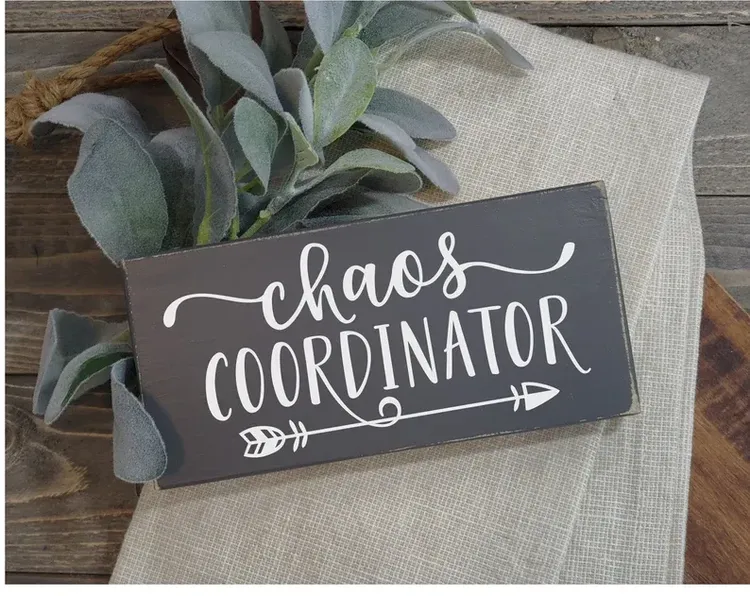 Distressed Wood Accent Sign
