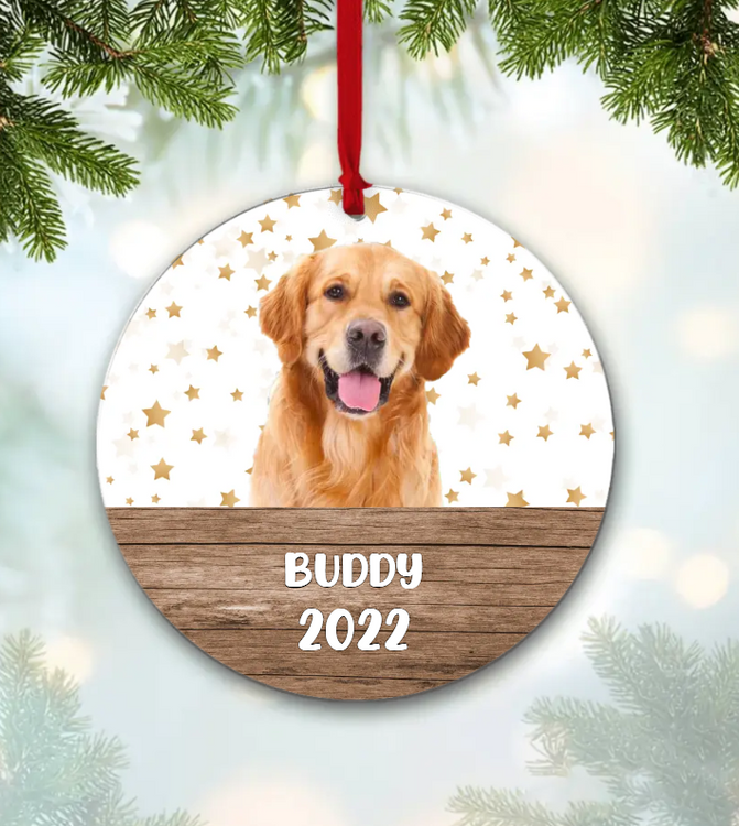 Our Dog’s Christmas – Personalized Upload Photo Ornament