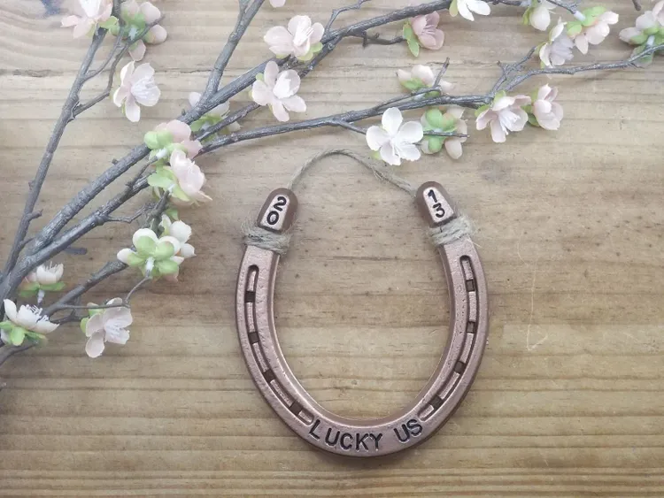 Engraved Copper Horseshoe
