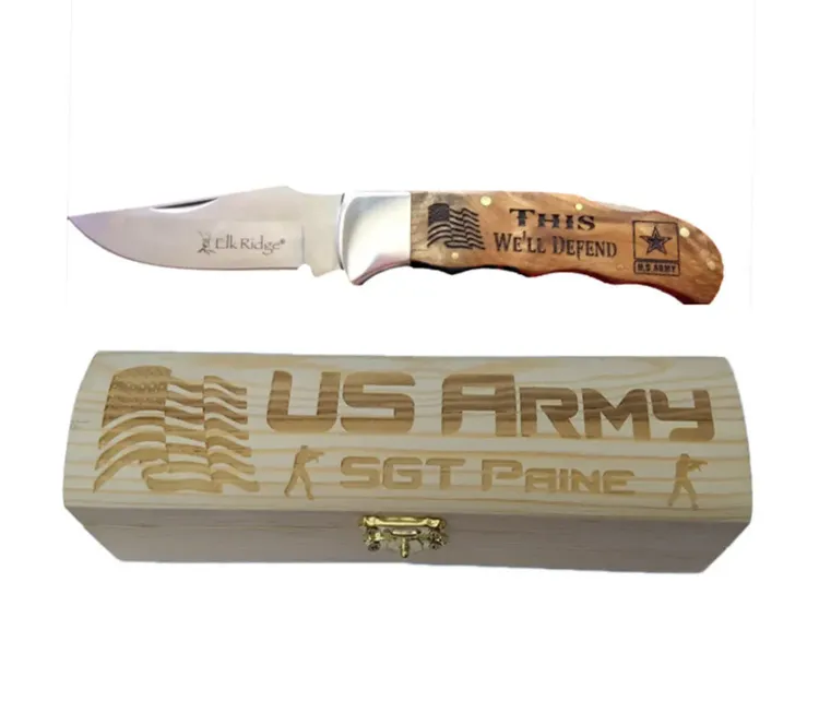 Flag pocket knife