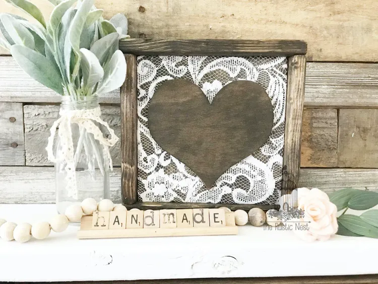Framed Wooden Heart