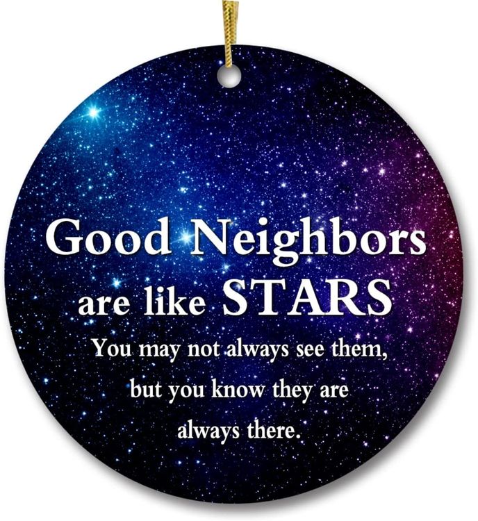 BEST NEIGHBORS Christmas gift Ceramic Ornament