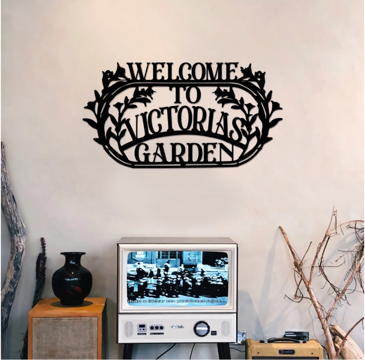 Welcome to Grandma Garden Custom Name Sign Garden
