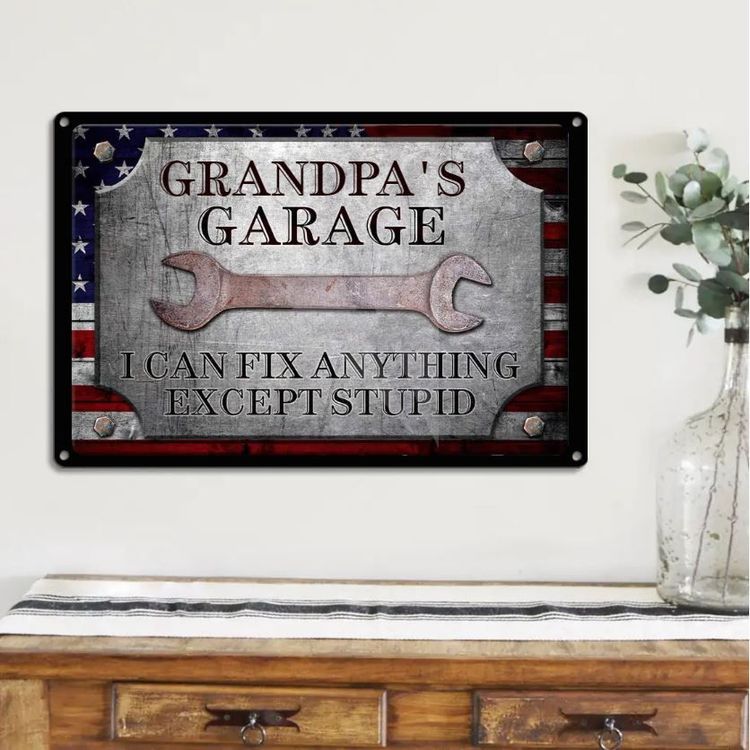 Grandpa Gifts / Gifts for Grandpa / Grandpas Garage Signs / Garage Signs  for Men / Gifts for Dad / Gifts for him / Gifts for men / Race Sign