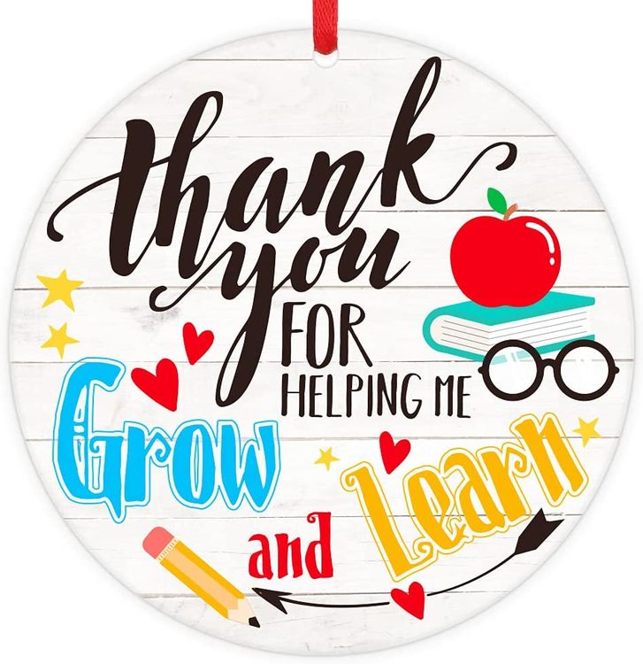 Thank You For Helping Me Grow Ornament