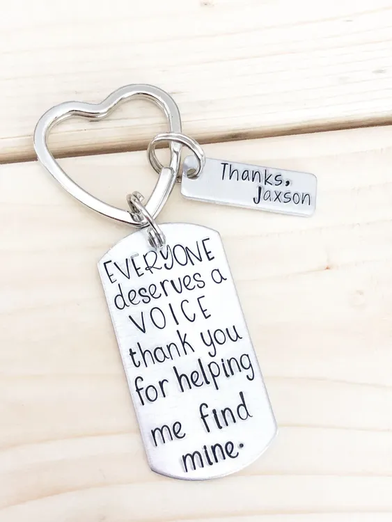 Hand Stamped Keychain