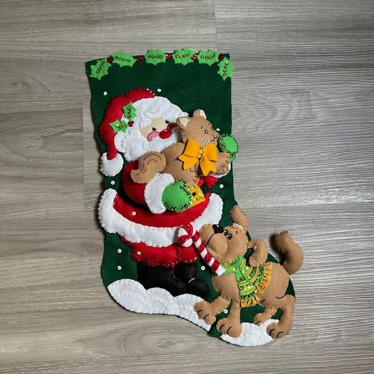 Bucilla Felt Stocking Applique Kit 18 Long-Forest Greetings, 1 - Food 4 Less