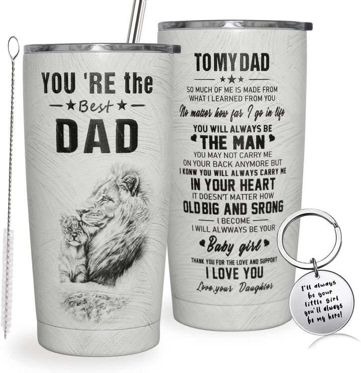 Personalized To My Dad From Son Stainless Steel Tumbler Cup Wood Father And  Son Best Friend For Life Dad Fathers Day Birthday Christmas Travel Mug 