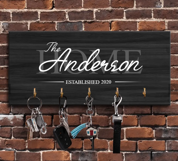 Personalized Wooden Key Holder For  Anniversary