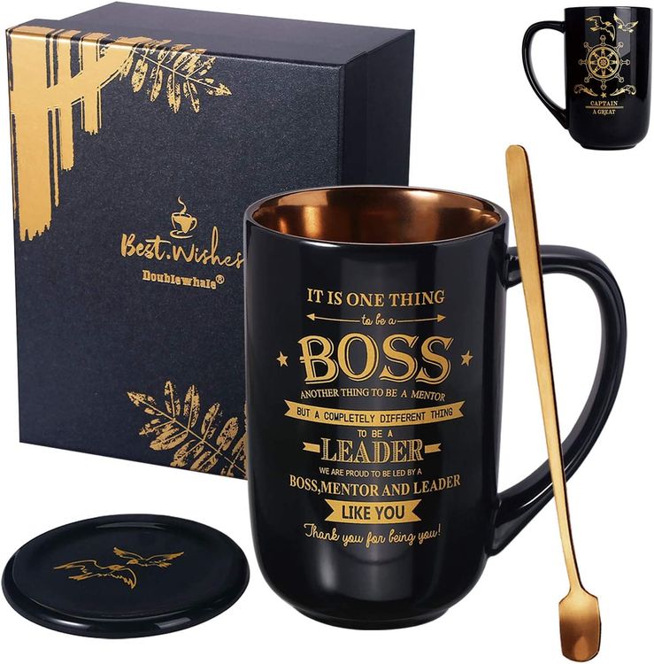 Boss Gifts for Men Women - Ceramics Office Desk Decor Gifts, To my boss