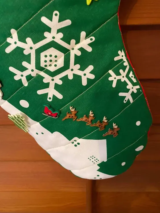 Large quilted Christmas stocking