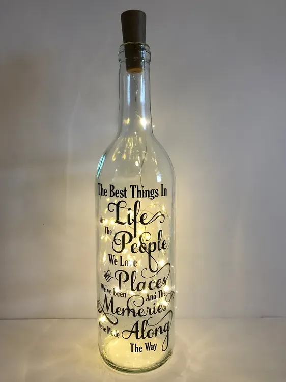 Lighted Wine Bottle