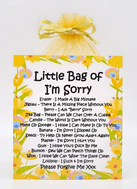 Apology sorry gifts for him her thoughtful boyfriend girlfriend wife  husband | eBay