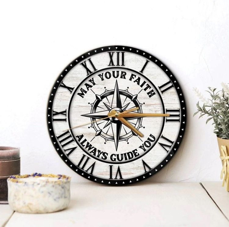Faith Always Guide You Wall Clock